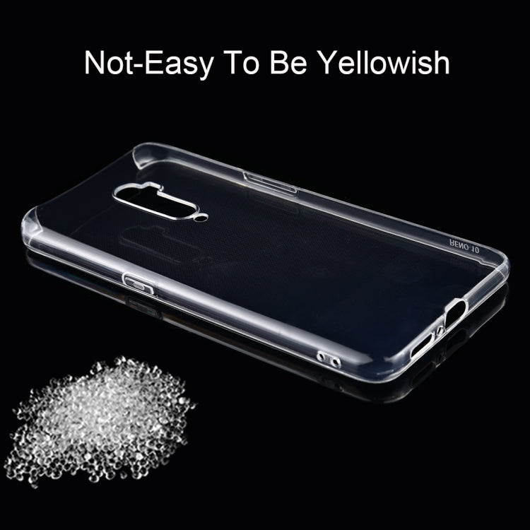 0.75mm Ultrathin Transparent TPU Soft Protective Case for OPPO Reno 10x Zoom, For OPPO Reno 10x Zoom
