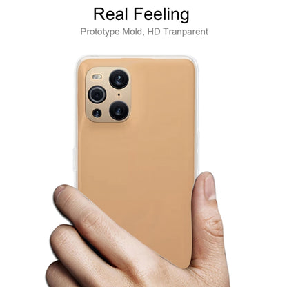 Funda protectora ultrafina de TPU transparente de 0,75 mm para OPPO Find X3 Pro
