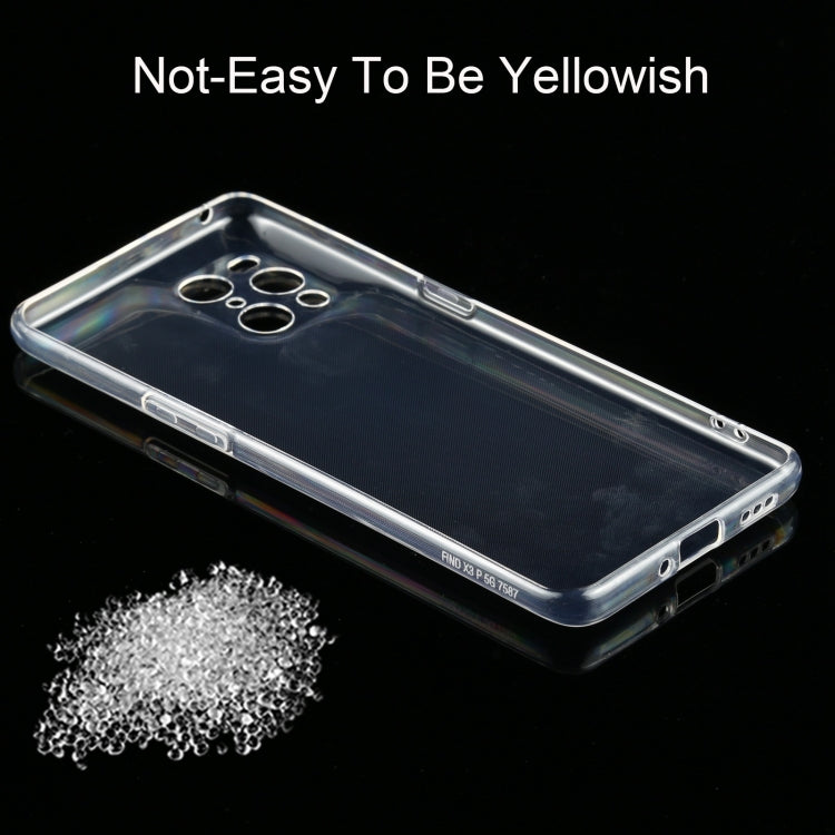 Funda protectora ultrafina de TPU transparente de 0,75 mm para OPPO Find X3 Pro