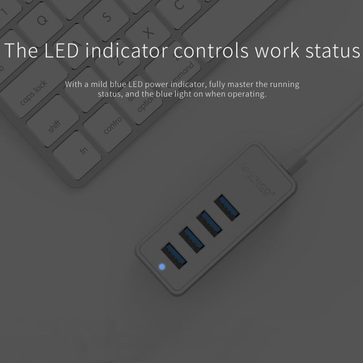 ORICO W5P-U3-30 4-Port USB 3.0 Desktop HUB with 30cm Micro USB Cable Power Supply, W5P-U3-30 Black, W5P-U3-30 White
