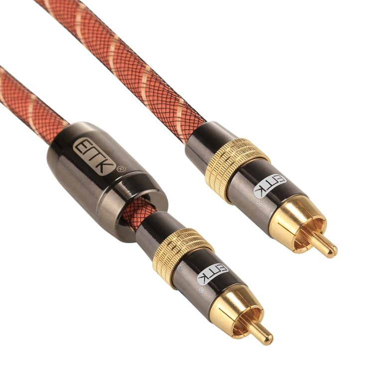 Cable coaxial digital de interconexión RCA a RCA EMK TZ/A de 8 m, diámetro exterior de 8,0 mm, con cabezal de metal chapado en oro, para audio y vídeo, longitud: 8 m
