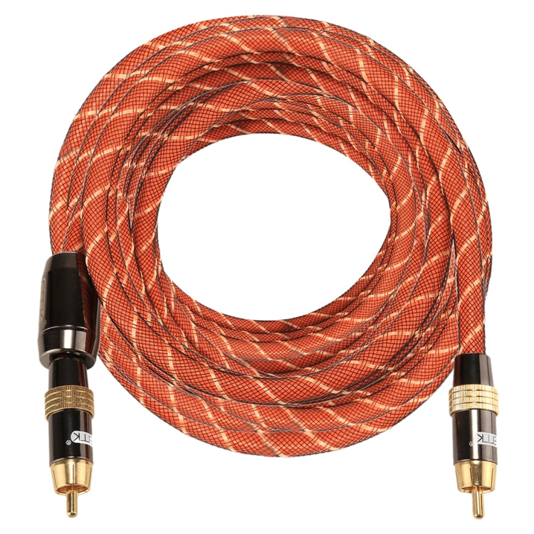 Cable coaxial digital de interconexión RCA a RCA EMK TZ/A de 8 m, diámetro exterior de 8,0 mm, con cabezal de metal chapado en oro, para audio y vídeo, longitud: 8 m