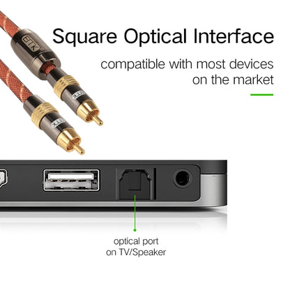 Cable coaxial digital de interconexión RCA a RCA EMK TZ/A de 8 m, diámetro exterior de 8,0 mm, con cabezal de metal chapado en oro, para audio y vídeo, longitud: 8 m