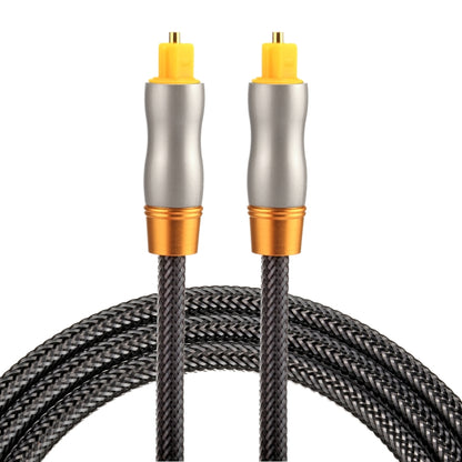 1m OD6.0mm Gold Plated Metal Head Woven Line Toslink Male to Male Digital Optical Audio Cable, Length: 1m