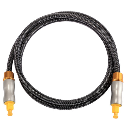 1m OD6.0mm Gold Plated Metal Head Woven Line Toslink Male to Male Digital Optical Audio Cable, Length: 1m