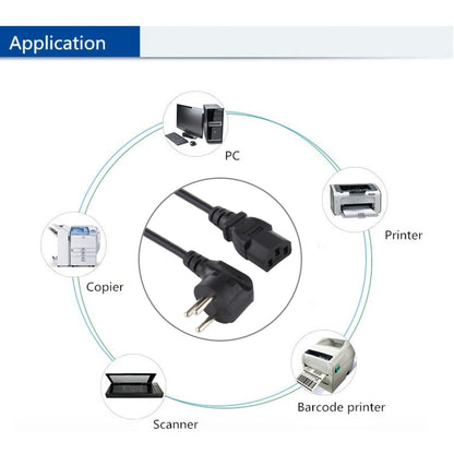 Israel Plug to Three Holes Desktop PC Power Cord, Cable Length: 1.8m, 1.8m