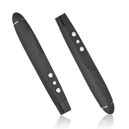 Caneta de projeção laser sem fios de 2,4 GHz para PowerPoint, com recetor USB e comando com alcance de 30 m.