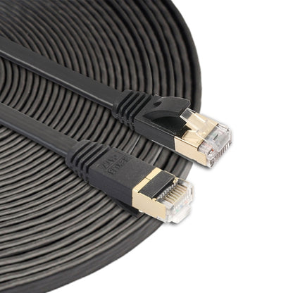 15m CAT7 10 Gigabit Ethernet Ultra Flat Patch Cable for Modem Router LAN Network - Built with Shielded RJ45 Connectors, Length: 15m