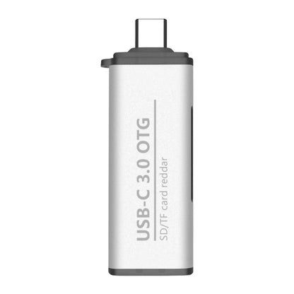 ADS-103 3 in 1 Type-C Male to USB 3.0 Female + SD / TF Card Slots OTG Adapter SD / TF Card Reader