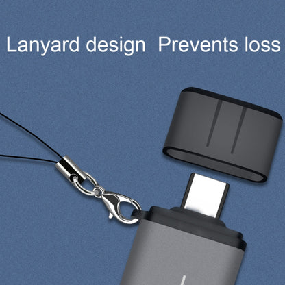 ADS-103 3 in 1 Type-C Male to USB 3.0 Female + SD / TF Card Slots OTG Adapter SD / TF Card Reader