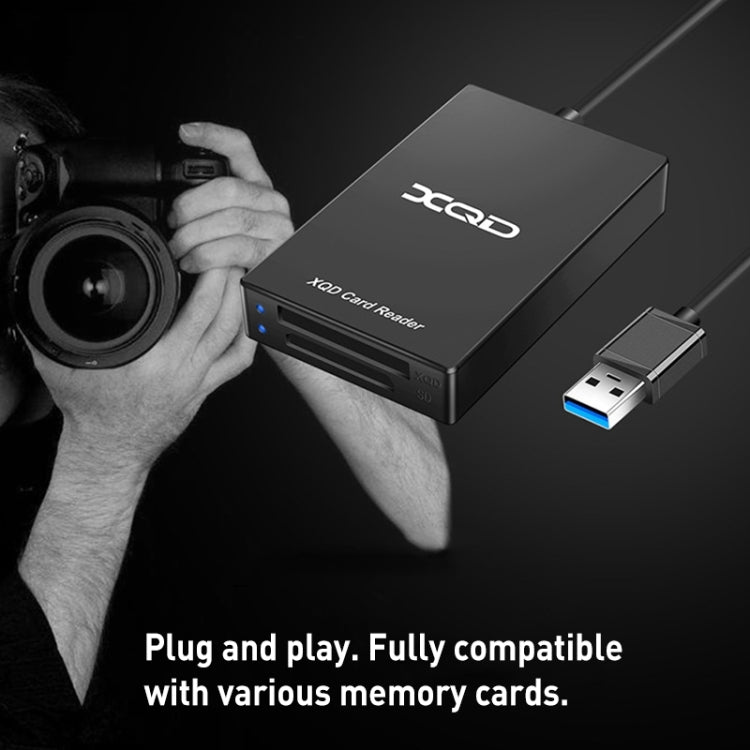 Leitor de cartões Rocketek XQD312 Type-C para SD/XQD 2 em 1, Type-C