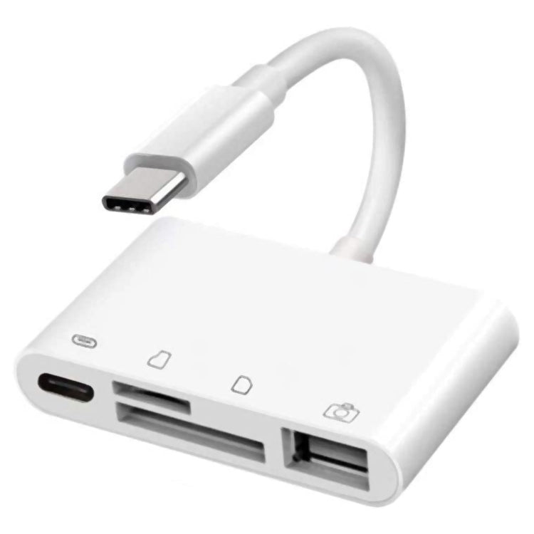 Leitor de câmara NK108LTC 4 em 1 USB-C macho para SD + TF + USB + Tipo-C fêmea, NK108LTC