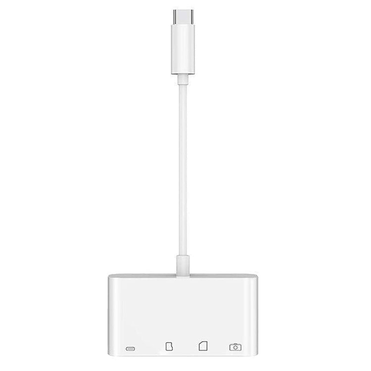Leitor de câmara NK108LTC 4 em 1 USB-C macho para SD + TF + USB + Tipo-C fêmea, NK108LTC