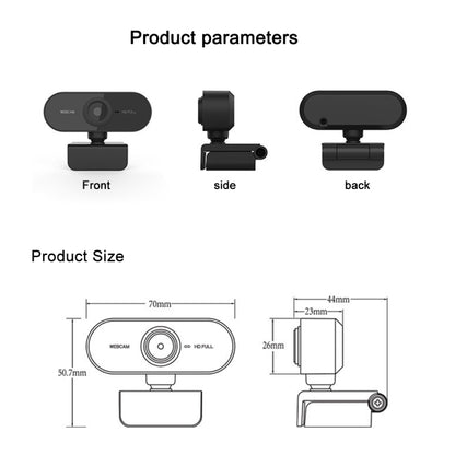 Cámara web USB HD-U01 1080P con micrófono