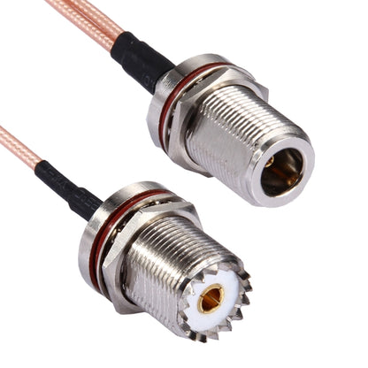 Cable RG316 de 20 cm N hembra con anillo impermeable a 2 x UHF hembra con anillo impermeable, 20 cm N hembra a 2 x UHF hembra