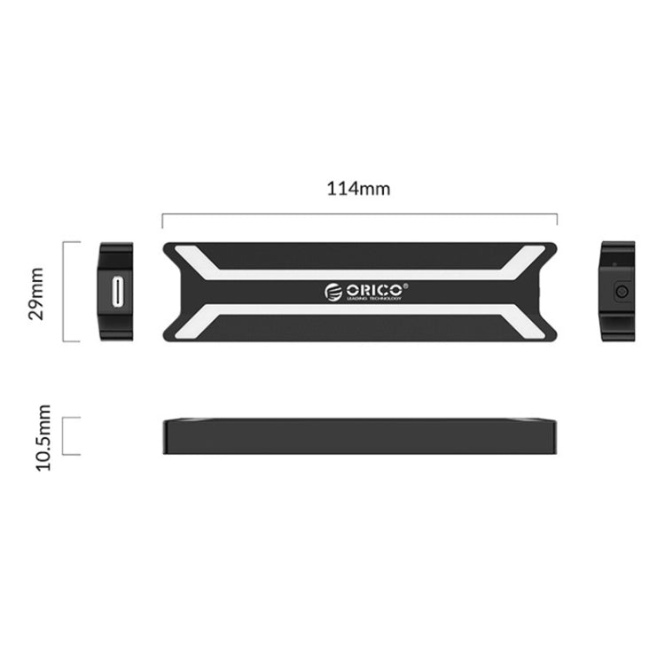 ORICO PBM2 NVMe M.2 SSD Case Type C USB 3.1 Enclosure Hard Drive Disk Box (10Gbps)