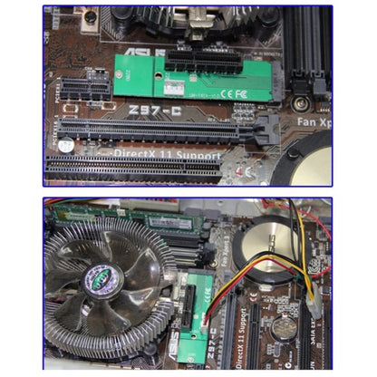 Tarjeta conversora adaptadora PCI-E 4X hembra a NGFF M.2 M macho con cable de alimentación