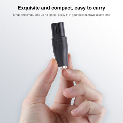 DC 5.5 x 2.1mm Female to Shaver Interface Female Power Supply Conversion Converter, Semicircle