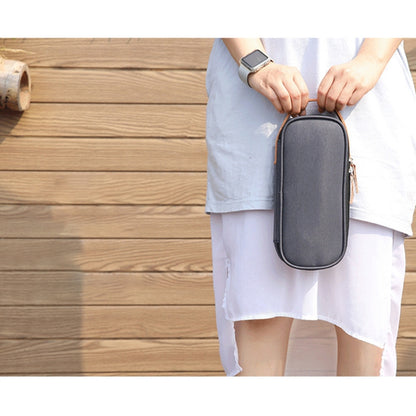 Multi-function Headphone Charger Data Cable Storage Bag, Ultra Fiber Portable Power Pack, Size: M, 16.5x6x23.5cm（Gray）, M