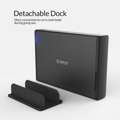 ORICO 7688C3 8TB 3.5 inch USB-C / Type-C Mobile HDD Enclosure with Detachable Base, Cable Length: 1m