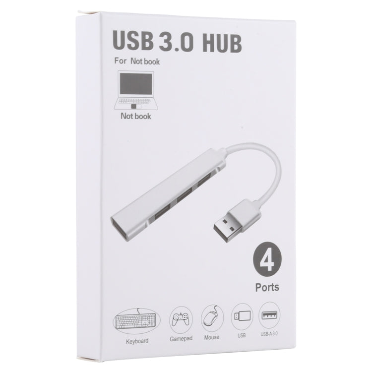 Adaptador HUB de aleación de aluminio A-809 de 4 puertos USB 3.0 a USB 3.0, A-809