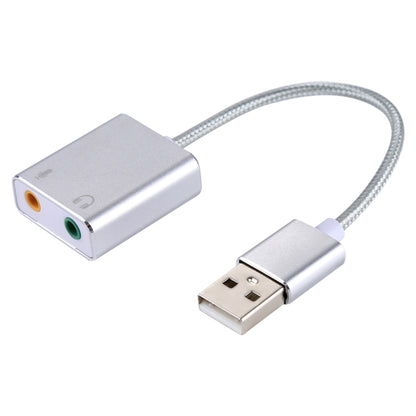 Tarjeta de sonido virtual USB externa de 7.1 canales con carcasa de aleación de aluminio y cable de 13 cm para PC y portátil, USB