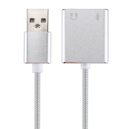 Tarjeta de sonido virtual USB externa de 7.1 canales con carcasa de aleación de aluminio y cable de 13 cm para PC y portátil, USB