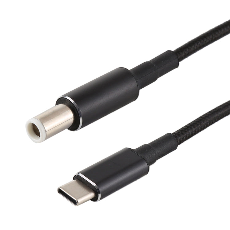 PD 100W 7.4 x 0.6mm Male to USB-C / Type-C Male Nylon Weave Power Charge Cable for Dell, Cable Length: 1.7m, 7.4 x 0.6mm for Dell