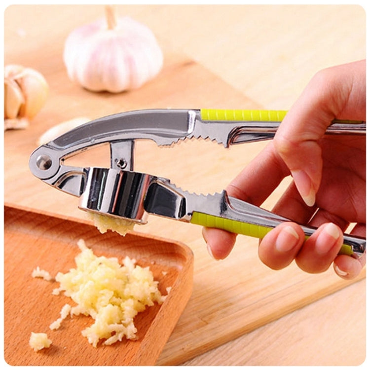 Multi-function Stainless Steel Garlic Presses Garlic Squeezer Tool Crusher Garlic Ginger Grater Nutcracker Kitchen Tool, Stainless Steel 2
