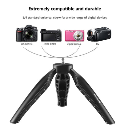 Suporte de tripé de mesa PULUZ Mini Simples em ABS com parafuso de 1/4 de polegada para câmaras DSLR e digitais, altura de trabalho: 9 cm, tripé em ABS