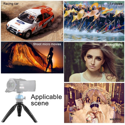 Suporte de tripé de mesa PULUZ Mini Simples em ABS com parafuso de 1/4 de polegada para câmaras DSLR e digitais, altura de trabalho: 9 cm, tripé em ABS