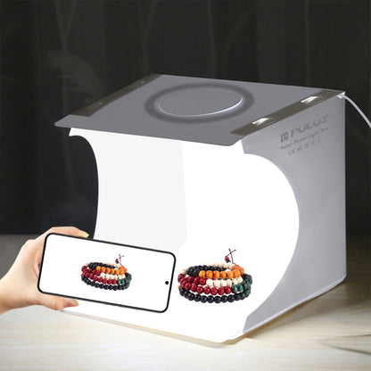 PULUZ 23cm Ring LED Panel Folding Portable Light Photo Lighting Studio Shooting Tent Box Kit with 6 Colors Backdrops (Black, White, Yellow, Red, Green, Blue), Unfold Size: 24cm x 23cm x 23cm, 23cm Ring LED Panel (RU), 23cm Ring LED Panel