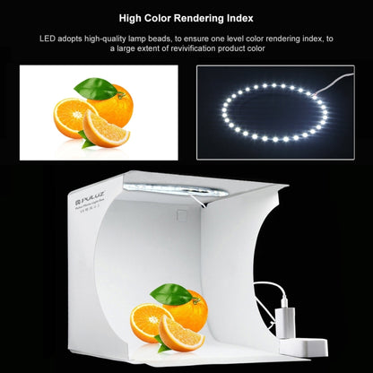 PULUZ 23cm Ring LED Panel Folding Portable Light Photo Lighting Studio Shooting Tent Box Kit with 6 Colors Backdrops (Black, White, Yellow, Red, Green, Blue), Unfold Size: 24cm x 23cm x 23cm, 23cm Ring LED Panel (RU), 23cm Ring LED Panel