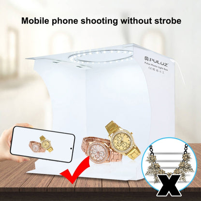 PULUZ 23cm Ring LED Panel Folding Portable Light Photo Lighting Studio Shooting Tent Box Kit with 6 Colors Backdrops (Black, White, Yellow, Red, Green, Blue), Unfold Size: 24cm x 23cm x 23cm, 23cm Ring LED Panel (RU), 23cm Ring LED Panel