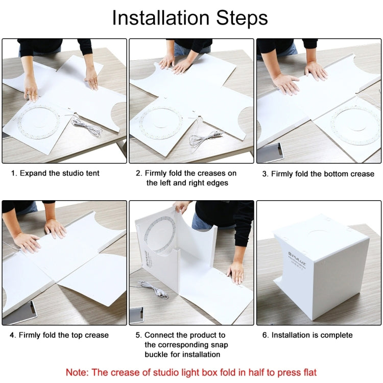 PULUZ 30cm Folding Portable Ring Light Board Photo Lighting Studio Shooting Tent Box Kit with 6 Colors Backdrops (Black, White, Yellow, Red, Green, Blue), Unfold Size: 31cm x 31cm x 32cm, 30cm Box(RU), 30cm Box