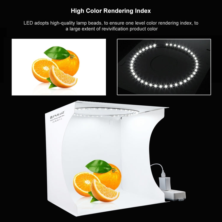 PULUZ 30cm Folding Portable Ring Light Board Photo Lighting Studio Shooting Tent Box Kit with 6 Colors Backdrops (Black, White, Yellow, Red, Green, Blue), Unfold Size: 31cm x 31cm x 32cm, 30cm Box(RU), 30cm Box