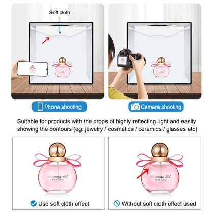 PULUZ 30cm Folding Ring Light Photo Lighting Studio Shooting Tent Box Kit with 6 Colors Black / White / Orange / Red / Green / Blue Backdrops, 30cm Box Black, 30cm Box Black RU, 30cm Box Green RU, 30cm Box Green