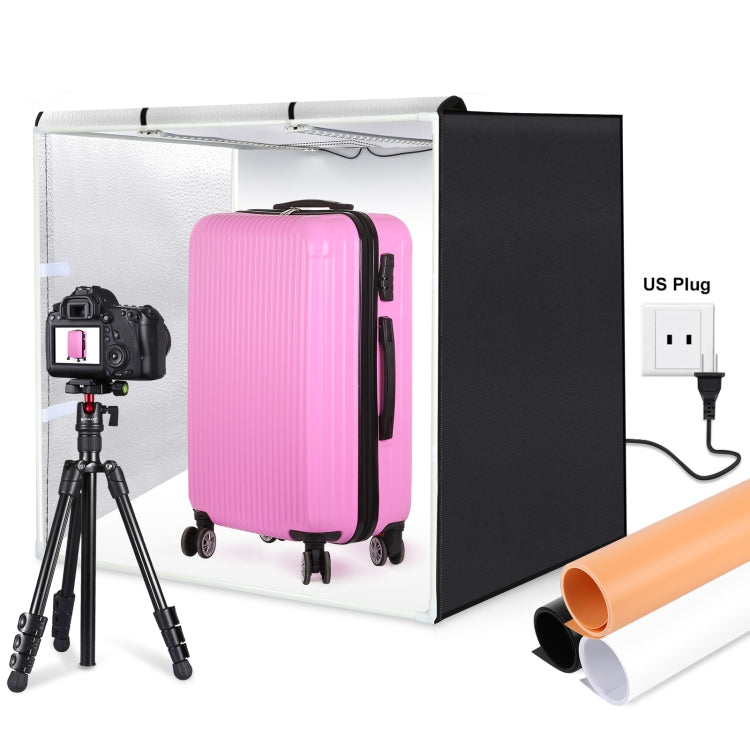 PULUZ 80cm Folding Portable 72W White Light Photo Lighting Studio Shooting Tent Box Kit with 3 Colors Black / White / Orange Backdrops, 80cm Box(US), 80cm Box(EU), 80cm Box(AU), 80cm Box(UK)