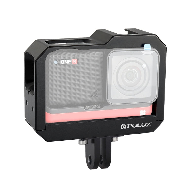 PULUZ Aluminum alloy Frame Mount Protective Case Cage with Cold Shoe Base Slot & Tripod Base Adapter for Insta360 One R, For Insta 360 One R Frame Cage(R), For Insta 360 One R Frame Cage(B)