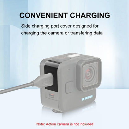 Tampa lateral da interface da bateria PULUZ em metal para GoPro Hero11 Black Mini, tipo B