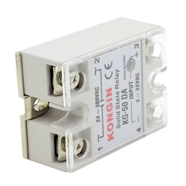 SSR-40DA AC 24-480V Solid State Relay for PID Temperature Controller, Input: DC 3-32V, KG-50DA