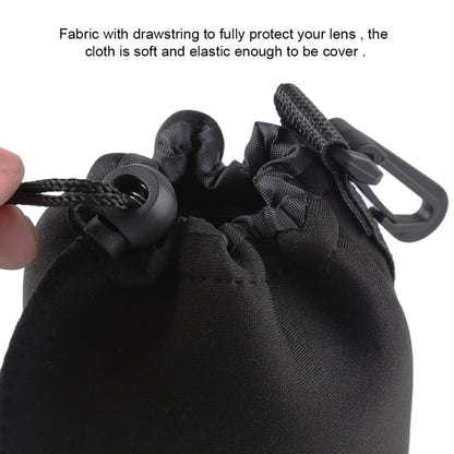 Neoprene SLR Camera Lens Carrying Bag Pouch Bag with Carabiner, Size: 10x14cm, Size: 10x14cm