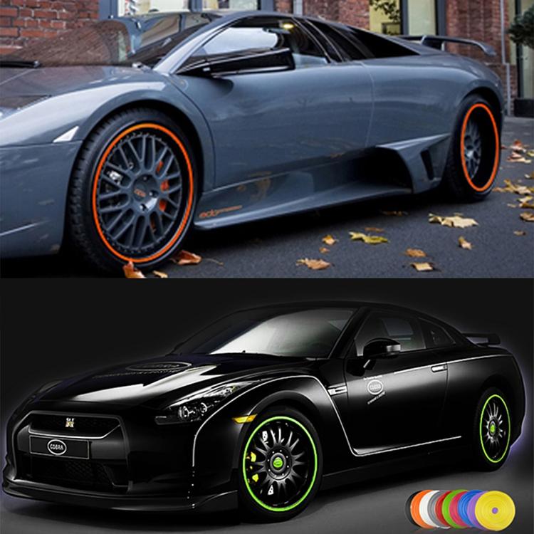 Tira decorativa universal antiarañazos, flexible, de 8 m, para molduras de cubo de rueda de coche, 15 pulgadas, 8 m