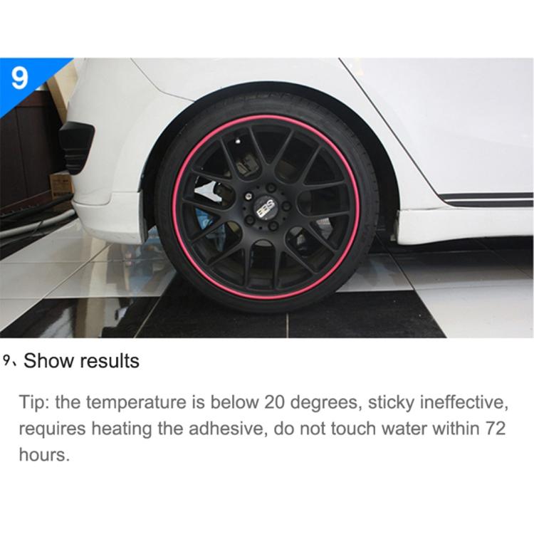 Tira decorativa universal antiarañazos, flexible, de 8 m, para molduras de cubo de rueda de coche, 15 pulgadas, 8 m