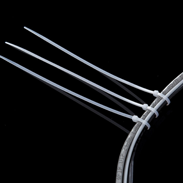 500 PCS 3 x 150mm Self-Locking Nylon Cable Wire Zip Ties, 3mm x 150mm Black, 3mm x 150mm White