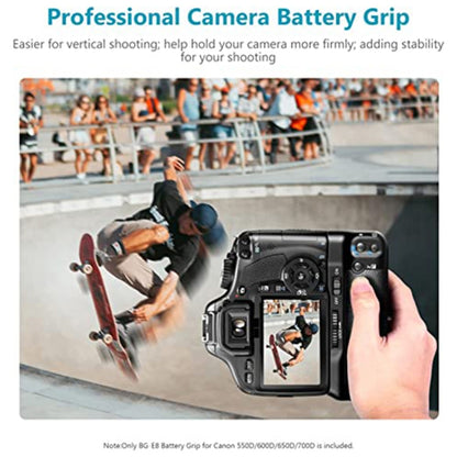 Battery Grip for Canon EOS 550D with Two Battery Holder, For Canon EOS 550D