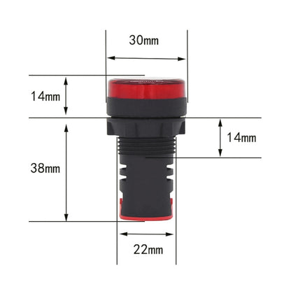 12V AD16-22D / S 22mm LED Signal Indicator Light Lamp, 12V