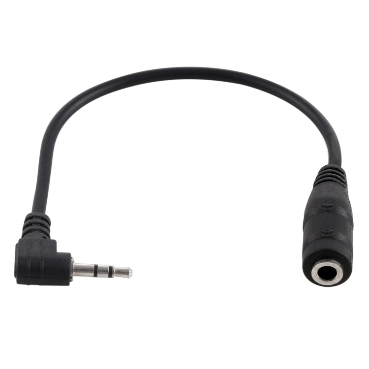 Cable adaptador de audio estéreo de 2,5 mm macho a 3,5 mm hembra (negro)