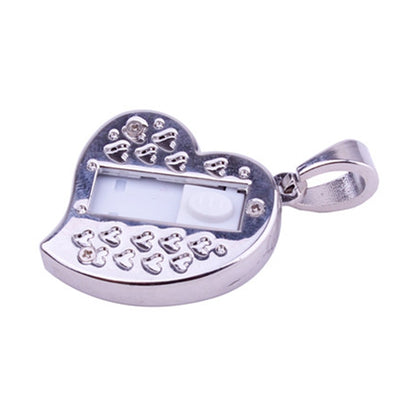 Silver Heart Shaped Diamond Jewelry USB Flash Disk, Special for Valentines Day Gifts , 2GB, 4GB, 8GB, 16GB, 32GB