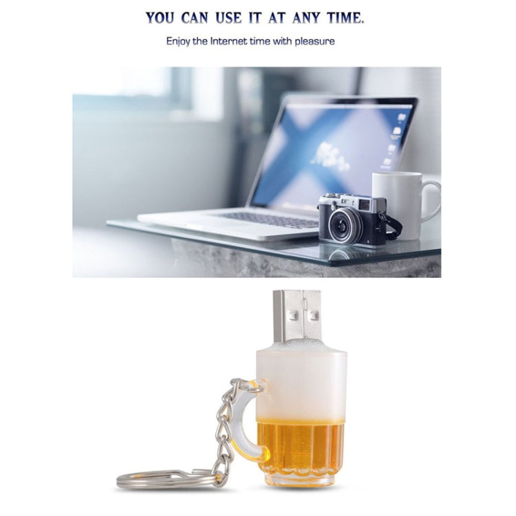 Beer Keychain Style USB Flash Disk with 16GB Memory, 16GB